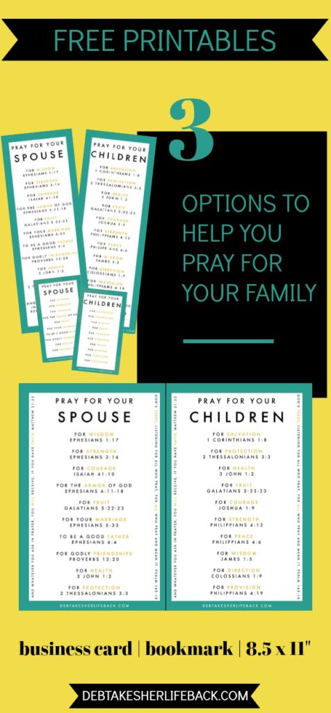 Pray For Your Family Reference Cards