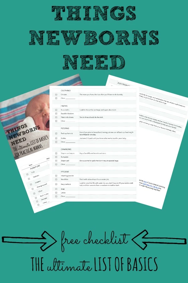 Things Newborns Need | Free Checklist