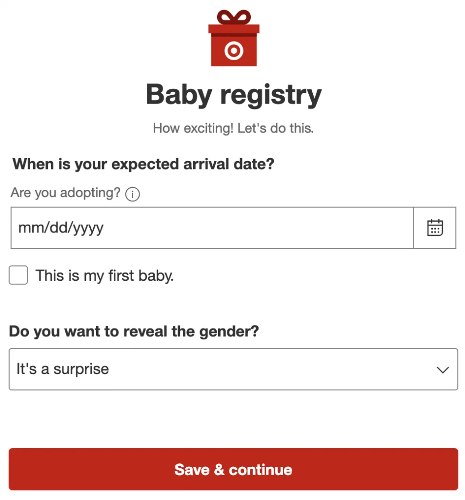 Target baby store registry 15 off