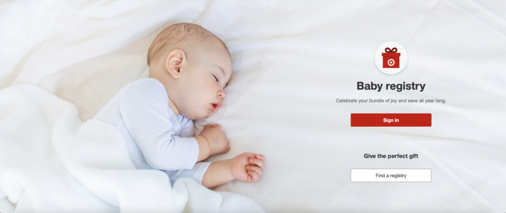 Baby registry best sale target login